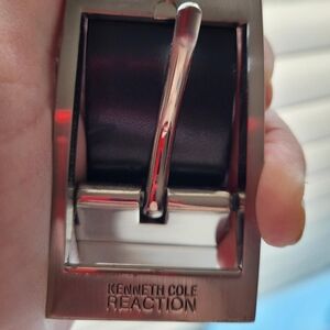 Kenneth Cole Reaction Silver and Black Belt Buckle